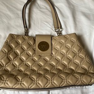 Kate Spade beige double handle handbag